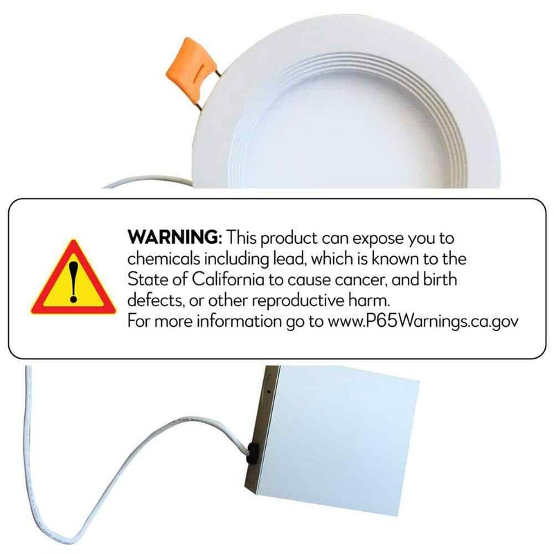 Bulbrite 8 in. Canless 2700K, 100-Watt Equivalent, White Round w/J-Box(1-Pack) - Image 7