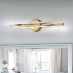 EDISLIVE Holiday 23.6 in. 2-Light 15-Watt Integrated LED Gold Modern Vanity