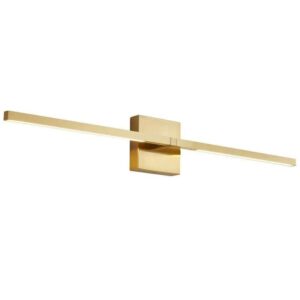 KAISITE 30 in. 2-Light Brushed Gold LED Vanity Light Bar 18-Watt Rotatable