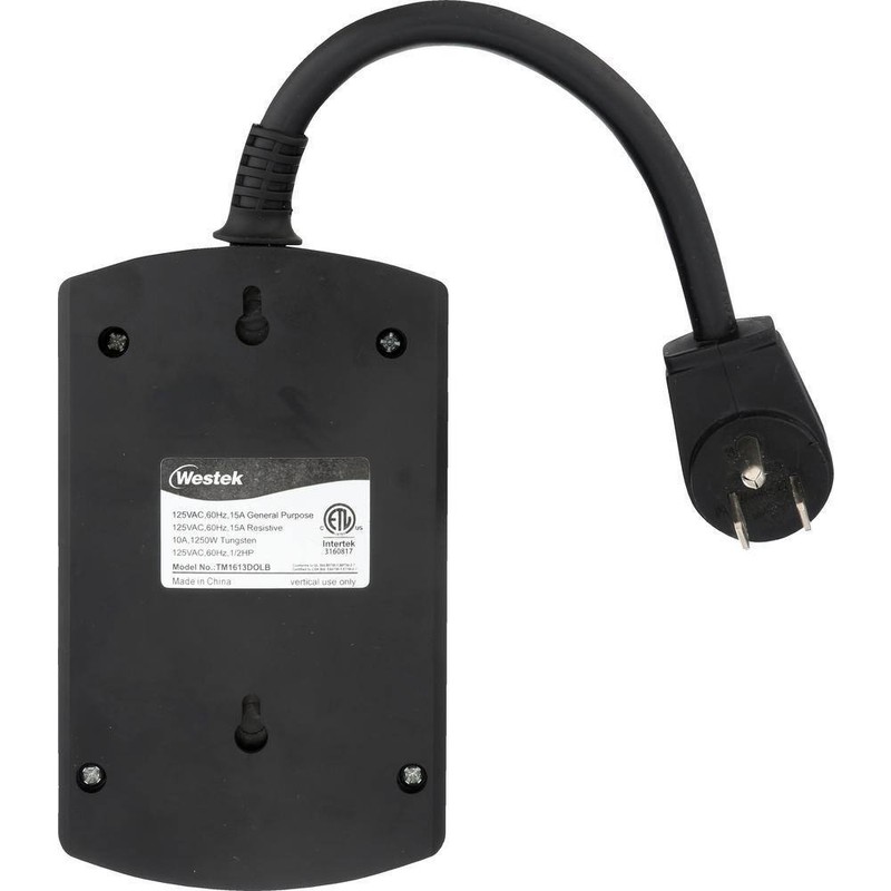 Westek Outdoor Grounded Daily Mechanical Timer, Dual Outlet, White - Image 5