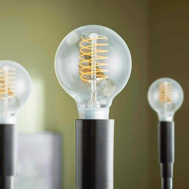 EcoSmart 60-Watt Equivalent G16.5 Dimmable Fine Bendy Filament LED Vintage Ediso - Image 3