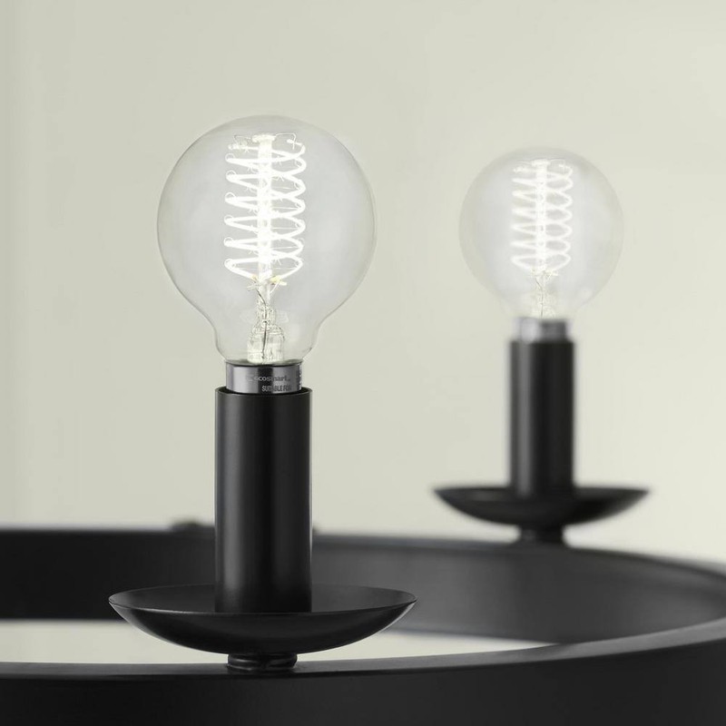 EcoSmart 60-Watt Equivalent G16.5 Dimmable Fine Bendy Filament LED Vintage Ediso - Image 5