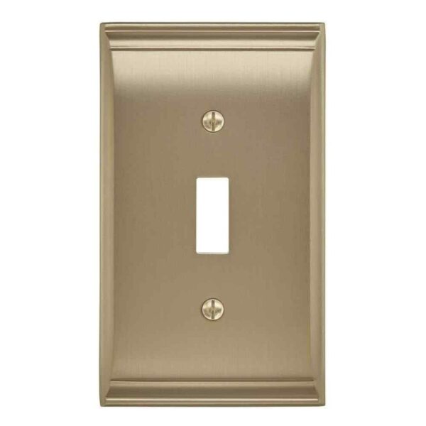 Amerock Gold 1-Gang Toggle Wall Plate (1-Pack)
