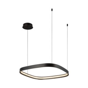 KUZCO Yukon 19 in. 1 Light Urban Bronze Integrated LED Pendant Light