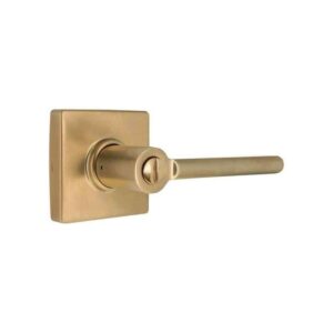 Defiant Tonebridge Brushed Gold Bed/Bath Door Lever with Square Rose