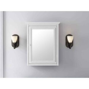 HDC Fremont 24" W x 30" H Rectangular Wood Framed Wall Bathroom Vanity Mirror