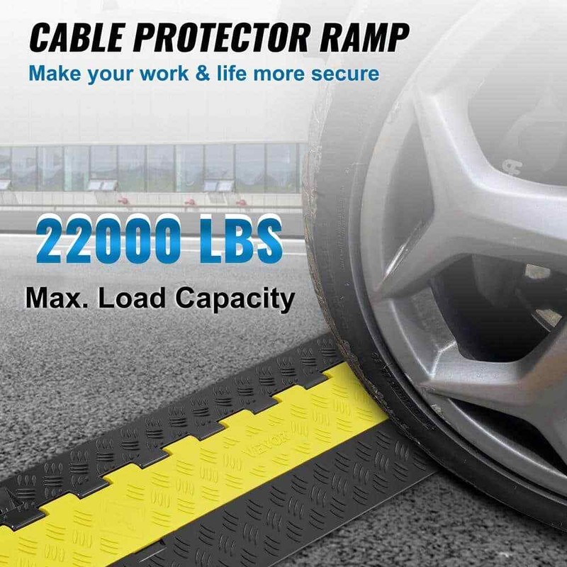VEVOR Cable Protector Ramp 2 Channel 22000 lbs. Load Traffic Speed Bump - Image 2