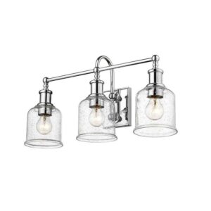 Z-Lite Bryant 24 in. 3-Light Chrome Vanity Light with Glass Shade