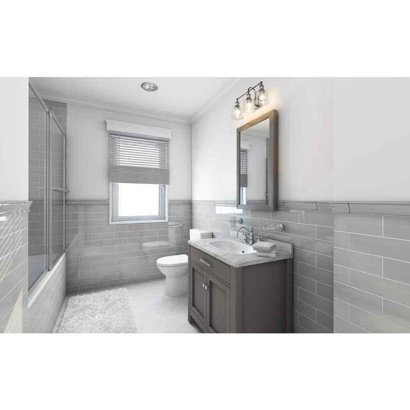 Z-Lite Bryant 24 in. 3-Light Chrome Vanity Light with Glass Shade - Image 7