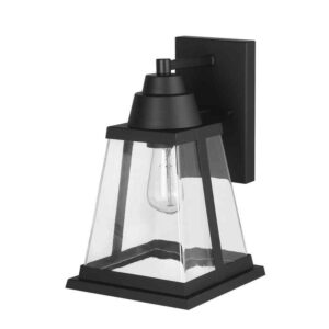 Globe Electric Donahue Matte Black Farmhouse Indoor/Outdoor 1-Light Wall Sconce