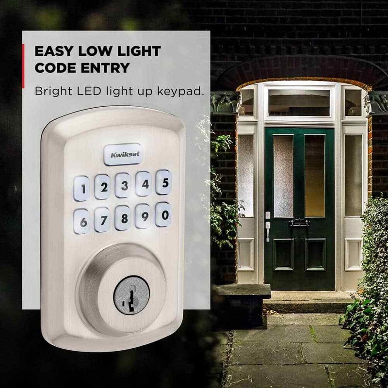 Kwikset Powerbolt 250 10-Button Keypad Satin Nickel Transitional Electronic - Image 9