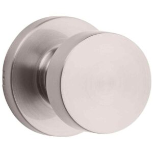 Kwikset Pismo Round Satin Nickel Hall/Closet Door Knob Featuring Microban