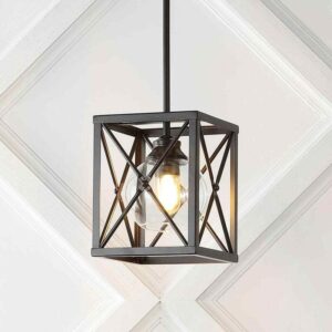 JONATHAN Y Amara 8 in. 1-Light  Iron/Glass LED Pendant, Oil Rubbed Bronze