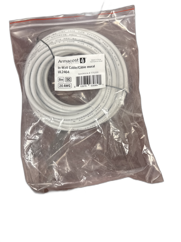 Armacost Lighting 24 ft. 20 AWG/5C in Wall Cable - Image 4
