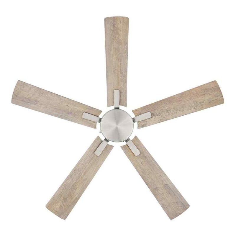 Hampton Bay Grantway 48 in. Indoor/Covered Outdoor Brushed Nickel Ceiling Fan - Image 6