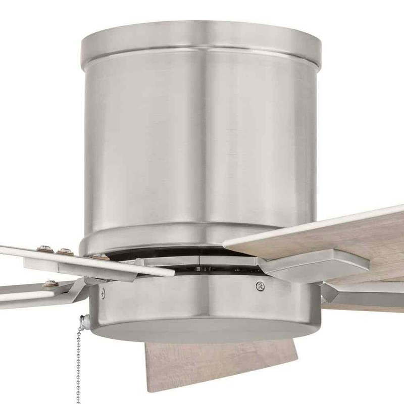 Hampton Bay Grantway 48 in. Indoor/Covered Outdoor Brushed Nickel Ceiling Fan - Image 9