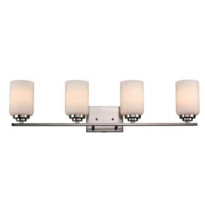 Bel Air Lighting Mod Pod 31 in. 4-Light CFL Brushed Nickel Bathroom Vanity Light