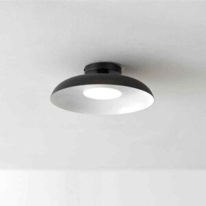 Globe Electric 12.5 in. 21-Watt Modern Matte Black Integrated LED Flush Mount
