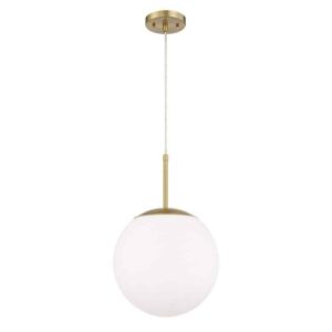 CRAFTMADE Gaze 60-Watt 1-Light Satin Brass Finish Dining/Kitchen Island 14 in.