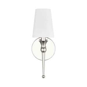 Millennium Lighting 5 in. 1-Light Polished Nickel Sconce Linen