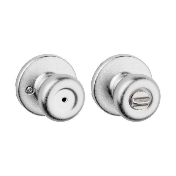 Kwikset Tylo Satin Chrome Bed/Bath Door Knob with Lock