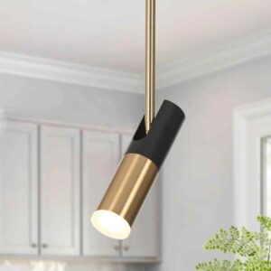 Zevni Lulier 5-Watt Integrated LED Hanging Pendant Light, Modern Matte Black