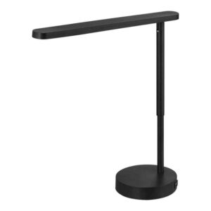 Hampton Bay 21 in. LED Black Task Lamp with 5-Volt 2 Amp USB w/night light