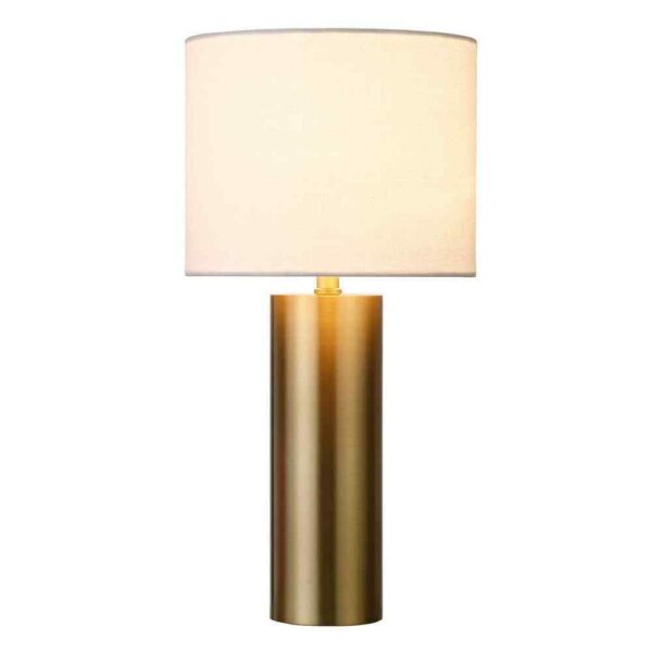Meyer&Cross York 16 in. Brass Finish Mini Lamp with Fabric Shade