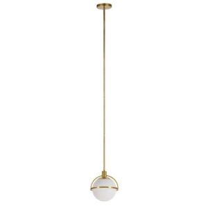 Meyer&Cross Cieonna 1-Light Brass Pendant with White Milk Glass Shade