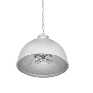 Hampton Bay Tallulah 4-Light Chrome Pendant Hanging Light, Dome Kitchen Pendant