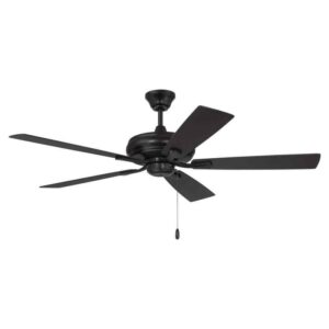 CRAFTMADE Eos 52 in. Indoor 3-Speed Black Ceiling Fan Black/Greywood Blades