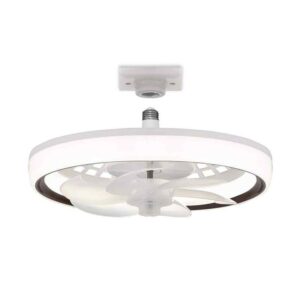 Breezary 13 in. Integrated LED White Modern Ceiling Fan w/ Remote Acrylic Shade