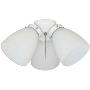 Hampton Bay 3-Light White Ceiling Fan Shades LED Light Kit