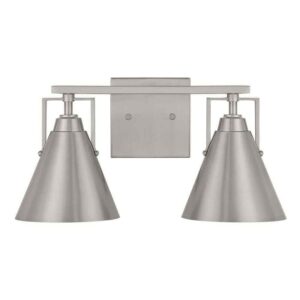 Home Decorators Collection Insdale 2-Light Brushed Nickel Modern Industrial Bath