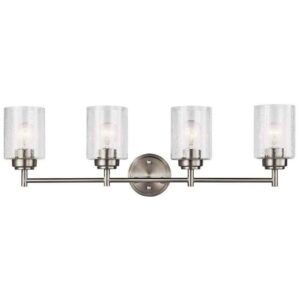 KICHLER Winslow 30 in. 4-Light Brushed Nickel Contemporary Bathroom Vanity Light