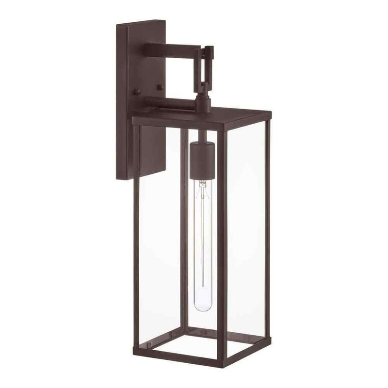 Hampton Bay Porter Hills 19 in. Dark Olde Bronze Hardwired No Bulb Included