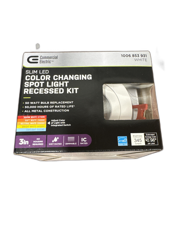 CE Ultra Spot Integrated LED 3 in Round Adj Color Temp Canless Recessed Light - Image 11