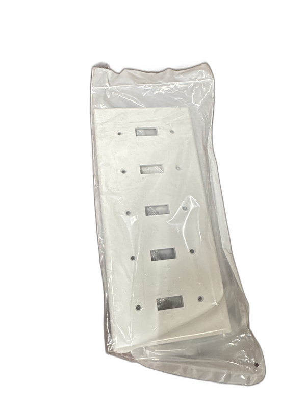 Leviton 5-Gang White Toggle Plastic Standard Wall Plate (1-Pack) 88023 - Image 3