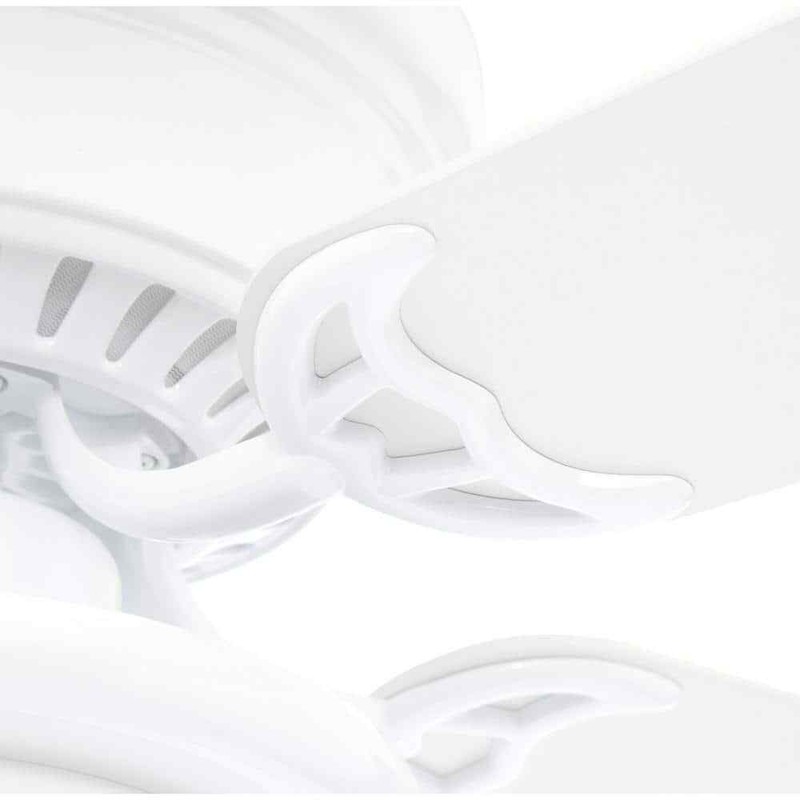 Hugger 52 in. LED Indoor White Ceiling Fan with Light Kit - Image 6