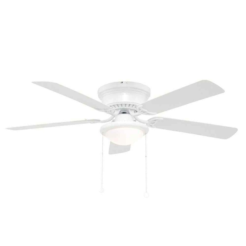 Hugger 52 in. LED Indoor White Ceiling Fan with Light Kit - Image 7