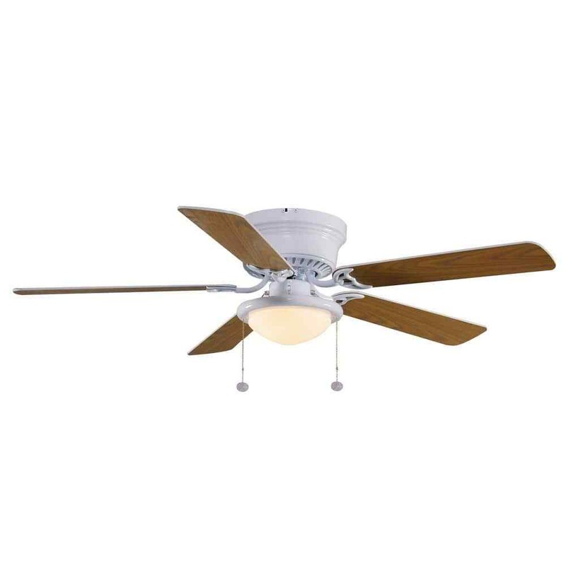 Hugger 52 in. LED Indoor White Ceiling Fan with Light Kit - Image 12