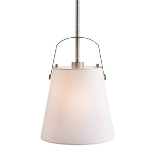 Home Decorators Collection Survey 1-Light Brushed Nickel Mini Pendant