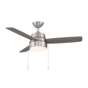 Hampton Bay Caprice 44 in. Integrated LED Indoor Brushed Nickel Ceiling Fan