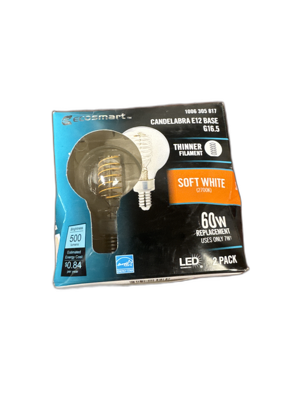 EcoSmart 60-Watt Equivalent G16.5 Dimmable Fine Bendy Filament LED Vintage Ediso - Image 16