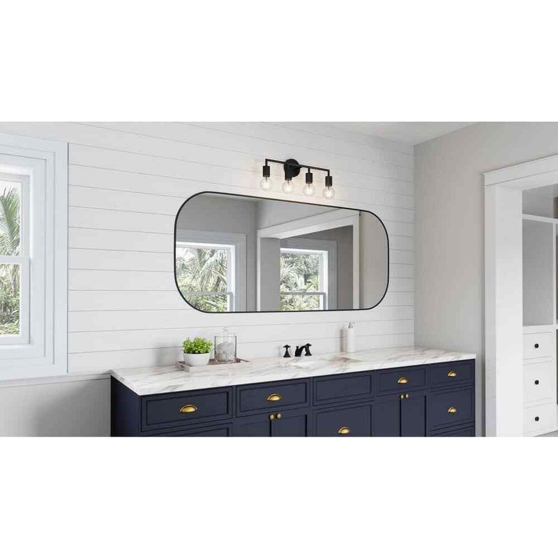Bel Air Lighting Placerville 21.5 in. 4-Light Black Bathroom Vanity Light Fixt - Image 2