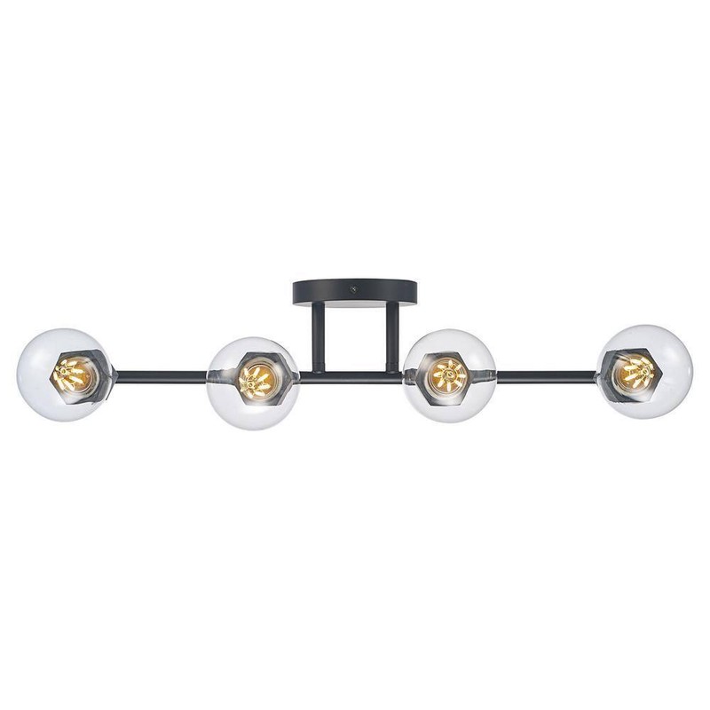 Bel Air Lighting Placerville 21.5 in. 4-Light Black Bathroom Vanity Light Fixt - Image 4