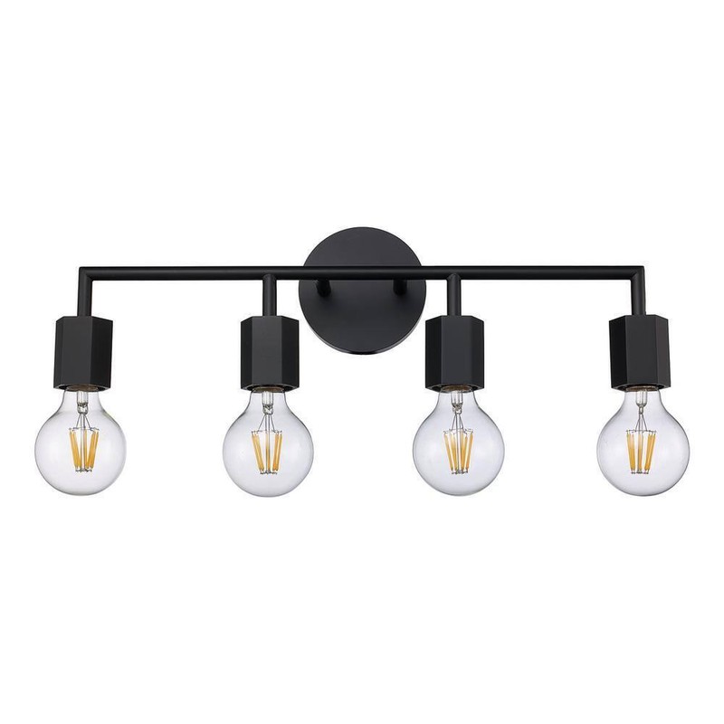 Bel Air Lighting Placerville 21.5 in. 4-Light Black Bathroom Vanity Light Fixt - Image 6