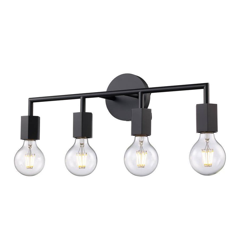 Bel Air Lighting Placerville 21.5 in. 4-Light Black Bathroom Vanity Light Fixt - Image 7
