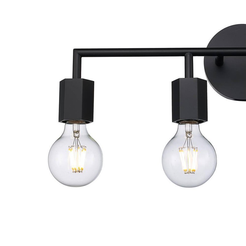 Bel Air Lighting Placerville 21.5 in. 4-Light Black Bathroom Vanity Light Fixt - Image 8