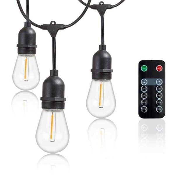 Newhouse Lighting Outdoor 48 ft. Plug-In S14 Edison Bulb LED String Light